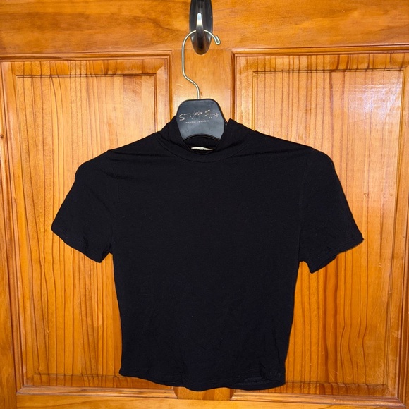 Black Womens crop top Shirt - Picture 1 of 2